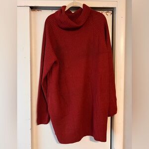 Size XL Deep Red/Burgundy Sweater Dress